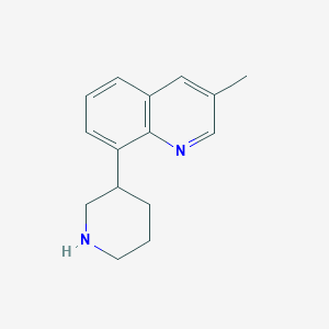 molecular formula C15H18N2 B12536768 3-Methyl-8-(3-piperidinyl)quinoline 