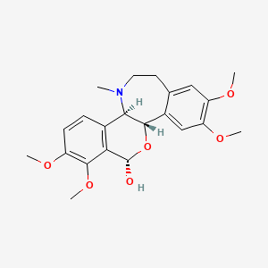 molecular formula C22H27NO6 B1253690 (1S,11R,18S)-4,5,15,16-tetramethoxy-10-methyl-19-oxa-10-azatetracyclo[9.8.0.02,7.012,17]nonadeca-2,4,6,12(17),13,15-hexaen-18-ol 