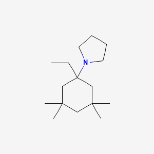 molecular formula C16H31N B12536906 Pyrrolidine, 1-(1-ethyl-3,3,5,5-tetramethylcyclohexyl)- CAS No. 685088-24-8