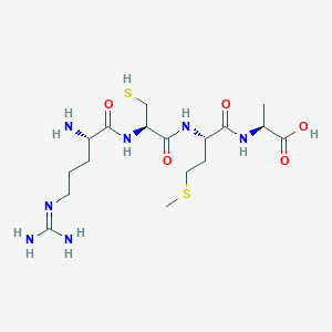 molecular formula C17H33N7O5S2 B12536952 N~5~-(Diaminomethylidene)-L-ornithyl-L-cysteinyl-L-methionyl-L-alanine CAS No. 798541-09-0