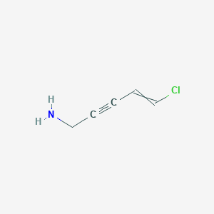 molecular formula C5H6ClN B12537014 5-Chloropent-4-EN-2-YN-1-amine CAS No. 651733-30-1