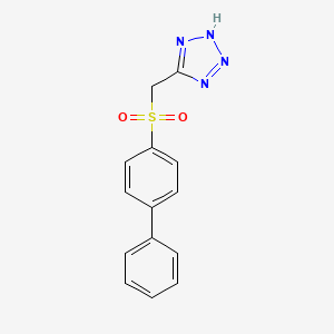 molecular formula C14H12N4O2S B12537048 5-[(4-phenylphenyl)sulfonylmethyl]-2H-tetrazole CAS No. 653588-41-1