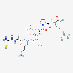 molecular formula C34H62N12O9S B12537056 L-Arginine, L-cysteinyl-L-alanyl-L-lysyl-L-leucyl-L-glutaminyl-L-prolyl- CAS No. 652144-32-6