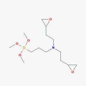 molecular formula C14H29NO5Si B12537074 N,N-Bis[2-(oxiran-2-yl)ethyl]-3-(trimethoxysilyl)propan-1-amine CAS No. 820252-08-2