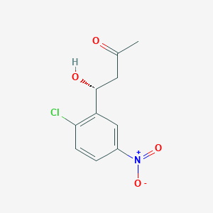 molecular formula C10H10ClNO4 B12537095 2-Butanone, 4-(2-chloro-5-nitrophenyl)-4-hydroxy-, (4R)- CAS No. 815575-78-1