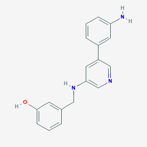 molecular formula C18H17N3O B12537160 Phenol, 3-[[[5-(3-aminophenyl)-3-pyridinyl]amino]methyl]- CAS No. 821784-54-7