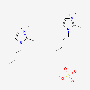 molecular formula C18H34N4O4S B12537302 Bis(1-butyl-2,3-dimethyl-1H-imidazol-3-ium) sulfate 