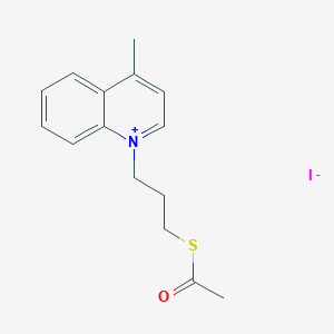 molecular formula C15H18INOS B12537325 1-[3-(Acetylsulfanyl)propyl]-4-methylquinolin-1-ium iodide CAS No. 763123-24-6