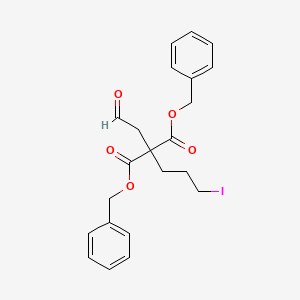 molecular formula C22H23IO5 B12537331 Dibenzyl (3-iodopropyl)(2-oxoethyl)propanedioate CAS No. 654673-41-3