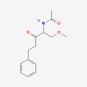 molecular formula C14H19NO3 B12537344 Acetamide, N-[1-(methoxymethyl)-2-oxo-4-phenylbutyl]- CAS No. 655242-06-1
