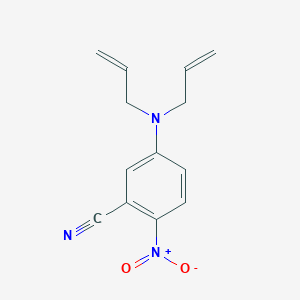 molecular formula C13H13N3O2 B12537472 Benzonitrile, 5-(di-2-propenylamino)-2-nitro- CAS No. 821776-52-7