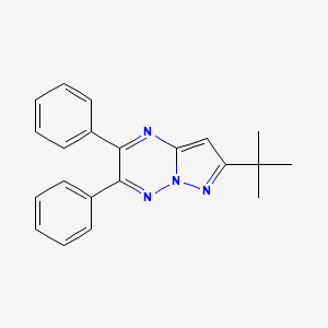 molecular formula C21H20N4 B12537493 Pyrazolo[1,5-b][1,2,4]triazine, 7-(1,1-dimethylethyl)-2,3-diphenyl- CAS No. 653586-57-3