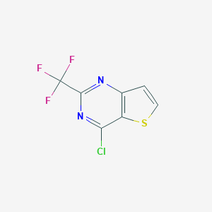 molecular formula C7H2ClF3N2S B125375 4-氯-2-(三氟甲基)噻吩并[3,2-d]嘧啶 CAS No. 147972-27-8