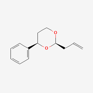 molecular formula C13H16O2 B12537551 (2R,4R)-4-Phenyl-2-(prop-2-en-1-yl)-1,3-dioxane CAS No. 652146-29-7