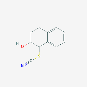 molecular formula C11H11NOS B12537564 2-Hydroxy-1,2,3,4-tetrahydronaphthalen-1-yl thiocyanate CAS No. 673460-55-4
