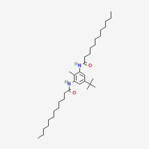 molecular formula C35H62N2O2 B12537586 N,N'-(5-tert-Butyl-2-methyl-1,3-phenylene)didodecanamide CAS No. 142315-44-4