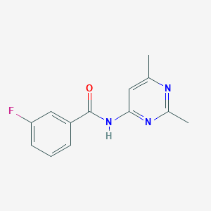 molecular formula C13H12FN3O B12537633 N-(2,6-dimethylpyrimidin-4-yl)-3-fluorobenzamide CAS No. 712309-05-2