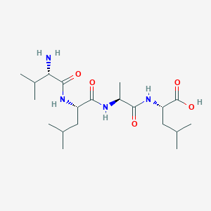 molecular formula C20H38N4O5 B12537660 L-Valyl-L-leucyl-L-alanyl-L-leucine CAS No. 798540-85-9