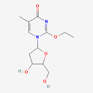 molecular formula C12H18N2O5 B1253768 2-ethoxy-1-[4-hydroxy-5-(hydroxymethyl)oxolan-2-yl]-5-methylpyrimidin-4-one 