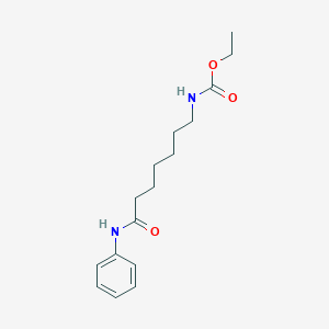 molecular formula C16H24N2O3 B12537685 Ethyl (7-anilino-7-oxoheptyl)carbamate CAS No. 651767-89-4