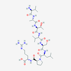 molecular formula C37H67N11O11 B12537698 L-Valyl-L-alanyl-L-threonyl-L-valyl-L-seryl-L-leucyl-L-prolyl-N~5~-(diaminomethylidene)-L-ornithine CAS No. 838829-79-1
