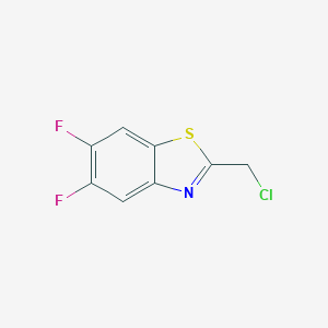 molecular formula C8H4ClF2NS B125377 2-(Chloromethyl)-5,6-difluoro-1,3-benzothiazole CAS No. 158102-77-3