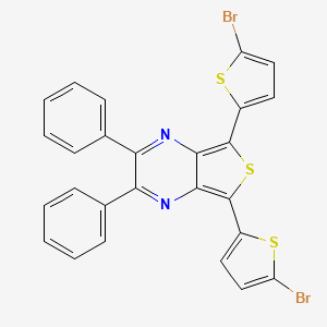molecular formula C26H14Br2N2S3 B12537854 5,7-Bis(5-bromothiophen-2-yl)-2,3-diphenylthieno[3,4-b]pyrazine CAS No. 868618-54-6