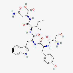 molecular formula C33H43N7O9 B12537860 L-Asparagine, L-seryl-L-tyrosyl-L-tryptophyl-L-isoleucyl- CAS No. 708259-73-8