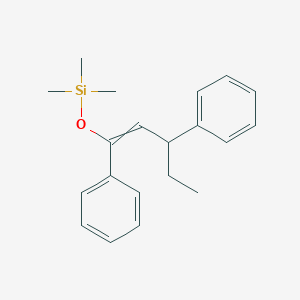 molecular formula C20H26OSi B12537867 Silane, [[(1E)-1,3-diphenyl-1-pentenyl]oxy]trimethyl- CAS No. 669078-64-2