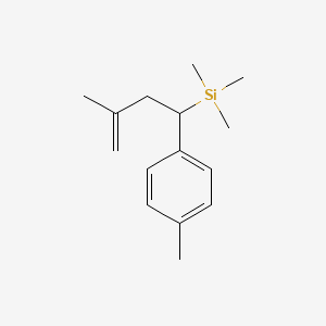 molecular formula C15H24Si B12537905 Trimethyl[3-methyl-1-(4-methylphenyl)but-3-en-1-yl]silane CAS No. 656824-66-7