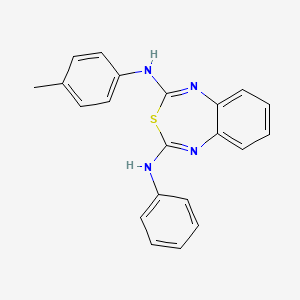 molecular formula C21H18N4S B12537938 N~2~-(4-Methylphenyl)-N~4~-phenyl-3,1,5-benzothiadiazepine-2,4-diamine CAS No. 667456-98-6