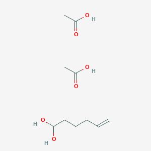 molecular formula C10H20O6 B12537958 Acetic acid;hex-5-ene-1,1-diol CAS No. 142564-04-3