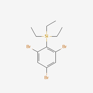 molecular formula C12H17Br3Si B12537996 Silane, triethyl(2,4,6-tribromophenyl)- CAS No. 722540-83-2