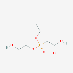 molecular formula C6H13O6P B12538022 [Ethoxy(2-hydroxyethoxy)phosphoryl]acetic acid CAS No. 671782-55-1