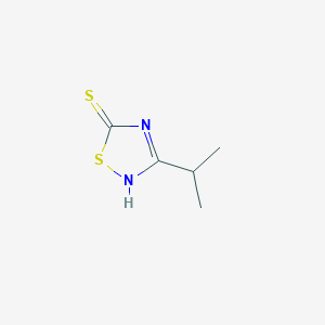 molecular formula C5H8N2S2 B12538028 3-(Propan-2-yl)-1,2,4-thiadiazole-5(2H)-thione CAS No. 828934-80-1