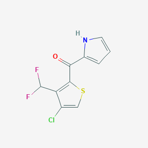 molecular formula C10H6ClF2NOS B12538034 [4-Chloro-3-(difluoromethyl)thiophen-2-yl](1H-pyrrol-2-yl)methanone CAS No. 683786-78-9