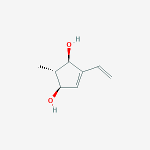 molecular formula C8H12O2 B12538037 4-Cyclopentene-1,3-diol, 4-ethenyl-2-methyl-, (1R,2S,3R)- CAS No. 724460-23-5