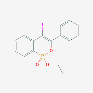 molecular formula C16H14IO3P B12538056 1H-2,1-Benzoxaphosphorin, 1-ethoxy-4-iodo-3-phenyl-, 1-oxide CAS No. 682348-73-8