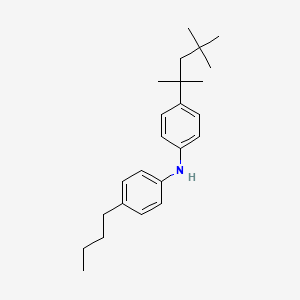 molecular formula C24H35N B12538060 4-Butyl-N-[4-(2,4,4-trimethylpentan-2-yl)phenyl]aniline CAS No. 142944-36-3