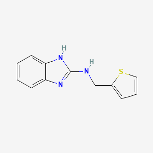 molecular formula C12H11N3S B12538064 N-[(Thiophen-2-yl)methyl]-1H-benzimidazol-2-amine CAS No. 655247-54-4