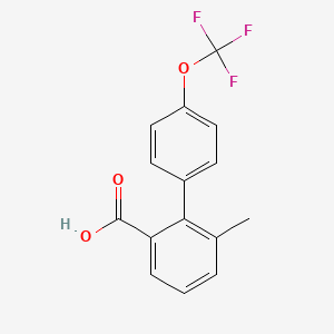 molecular formula C15H11F3O3 B12538065 6-Methyl-4'-(trifluoromethoxy)biphenyl-2-carboxylic acid CAS No. 682339-50-0