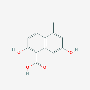 molecular formula C12H10O4 B1253807 2,7-Dihydroxy-5-methyl-1-naphthoic acid 