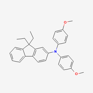 molecular formula C31H31NO2 B12538095 9,9-Diethyl-N,N-bis(4-methoxyphenyl)-9H-fluoren-2-amine CAS No. 142908-28-9