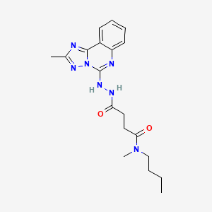 molecular formula C19H25N7O2 B1253810 N-butyl-N-methyl-4-[(2-methyl-[1,2,4]triazolo[1,5-c]quinazolin-5-yl)hydrazo]-4-oxobutanamide 
