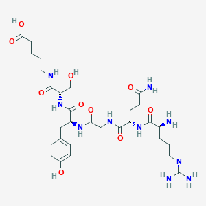 molecular formula C30H48N10O10 B12538221 N~5~-(Diaminomethylidene)-L-ornithyl-L-glutaminylglycyl-L-tyrosyl-N-(4-carboxybutyl)-L-serinamide CAS No. 801240-81-3