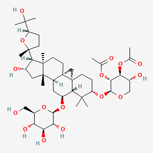 molecular formula C45H72O16 B1253827 beta-D-Glucopyranoside, (3beta,6alpha,16beta,24R)-3-[(2,3-di-O-acetyl-beta-D-xylopyranosyl)oxy]-20,24-epoxy-16,25-dihydroxy-9,19-cyclolanostan-6-yl CAS No. 91739-00-3