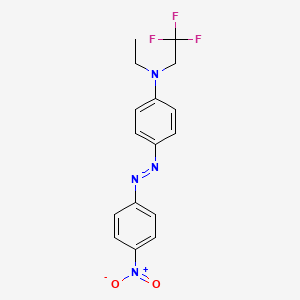 molecular formula C16H15F3N4O2 B12538271 N-Ethyl-4-[(E)-(4-nitrophenyl)diazenyl]-N-(2,2,2-trifluoroethyl)aniline CAS No. 681800-33-9