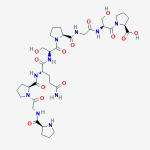 molecular formula C35H54N10O13 B12538284 L-Prolylglycyl-L-prolyl-L-glutaminyl-L-seryl-L-prolylglycyl-L-seryl-L-proline CAS No. 654067-17-1