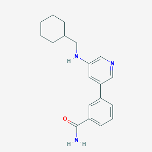 molecular formula C19H23N3O B12538334 Benzamide, 3-[5-[(cyclohexylmethyl)amino]-3-pyridinyl]- CAS No. 821784-73-0