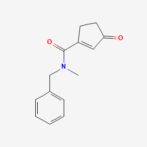 molecular formula C14H15NO2 B12538391 N-Benzyl-N-methyl-3-oxocyclopent-1-ene-1-carboxamide CAS No. 141921-76-8